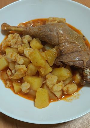 Pörkölt japánkakasból nokedlivel és krumplival recept fotója
