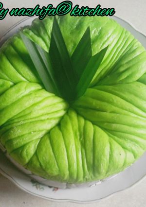 Foto resep Wool roll bread pandan kukus eggless