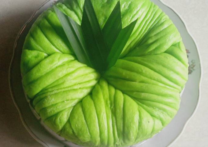 Resep Wool roll bread pandan kukus eggless