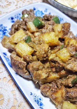 Foto resep Ati Kentang Sambal Ijo
