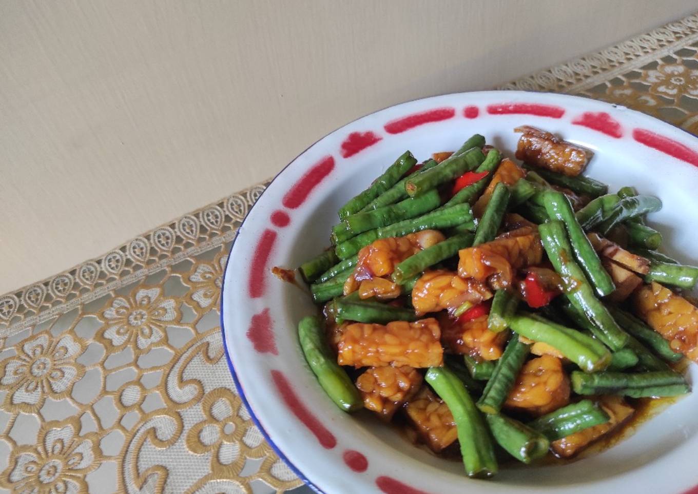 Tumis Tempe dan Kacang Panjang