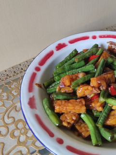 Foto resep Tumis Tempe dan Kacang Panjang