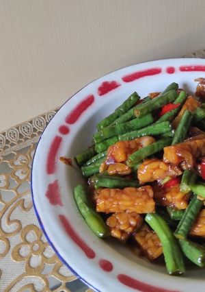 Foto resep Tumis Tempe dan Kacang Panjang