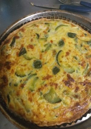 Una foto de Tarta de zapallito con masa casera