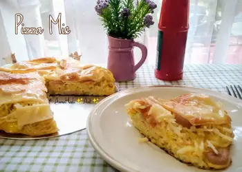 Resep Mudah Pizza Mie (Martabak Mie Omelet) Praktis Enak