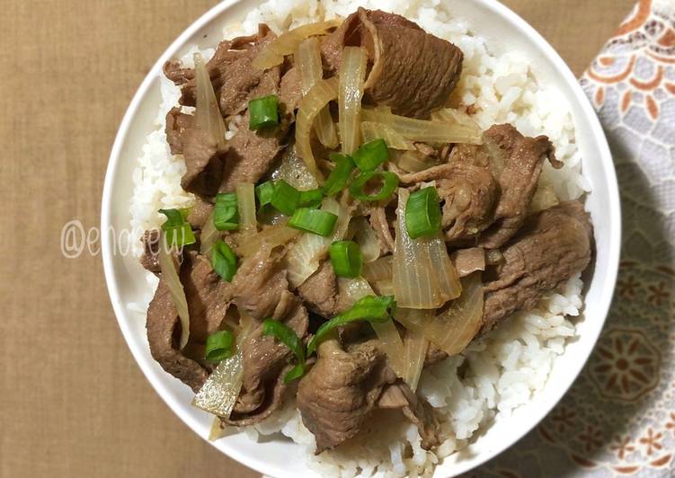 Resep Original Beef Bowl Gyudon ✨, Enak Banget