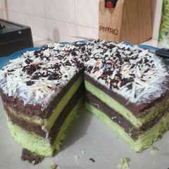 รูปของ Brownies coklat pandan lembuuttttt