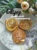 Lollipop kulit roti tawar panggang teflon, kreasi pinggiran roti