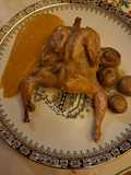 Codorniz con champiñones en salsa de zanahoria #Calendario 2025