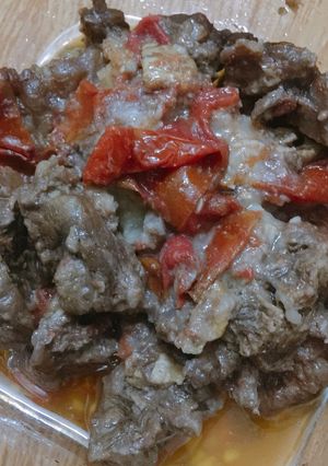 Hình của món Bò hầm cà chua.
