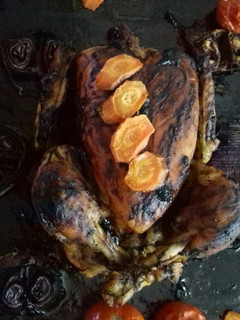 عکسی از دستور مرغ ترش شکم پر