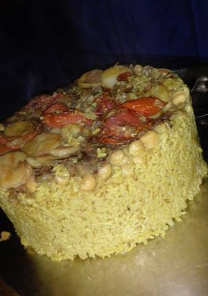 صورة لوصفة مقلوبه بالدجاج 🙃