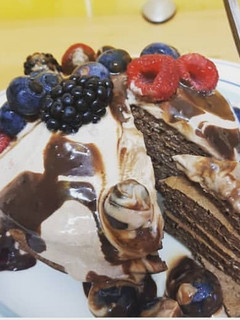 Una foto de Tortitas "selva negra" fit