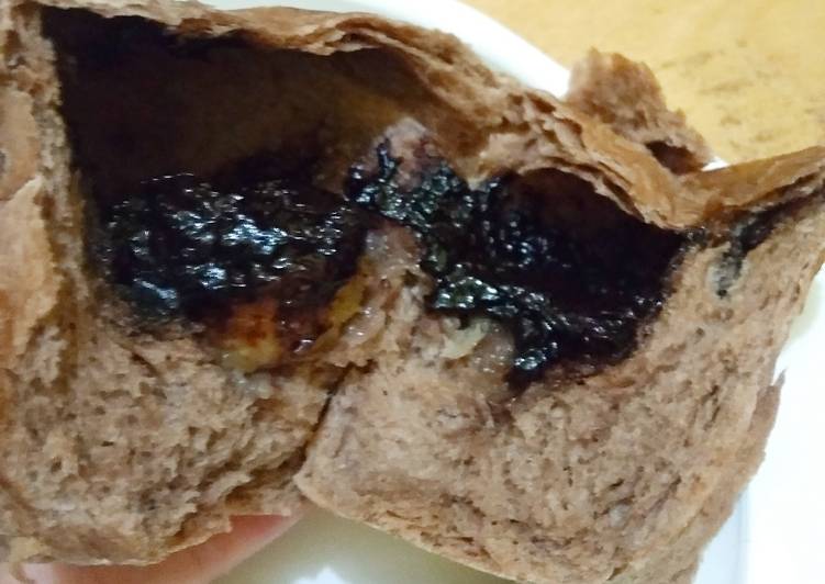 Roti cokelat isi cokelat pisang (oven teflon...lagiii 😂😂)
