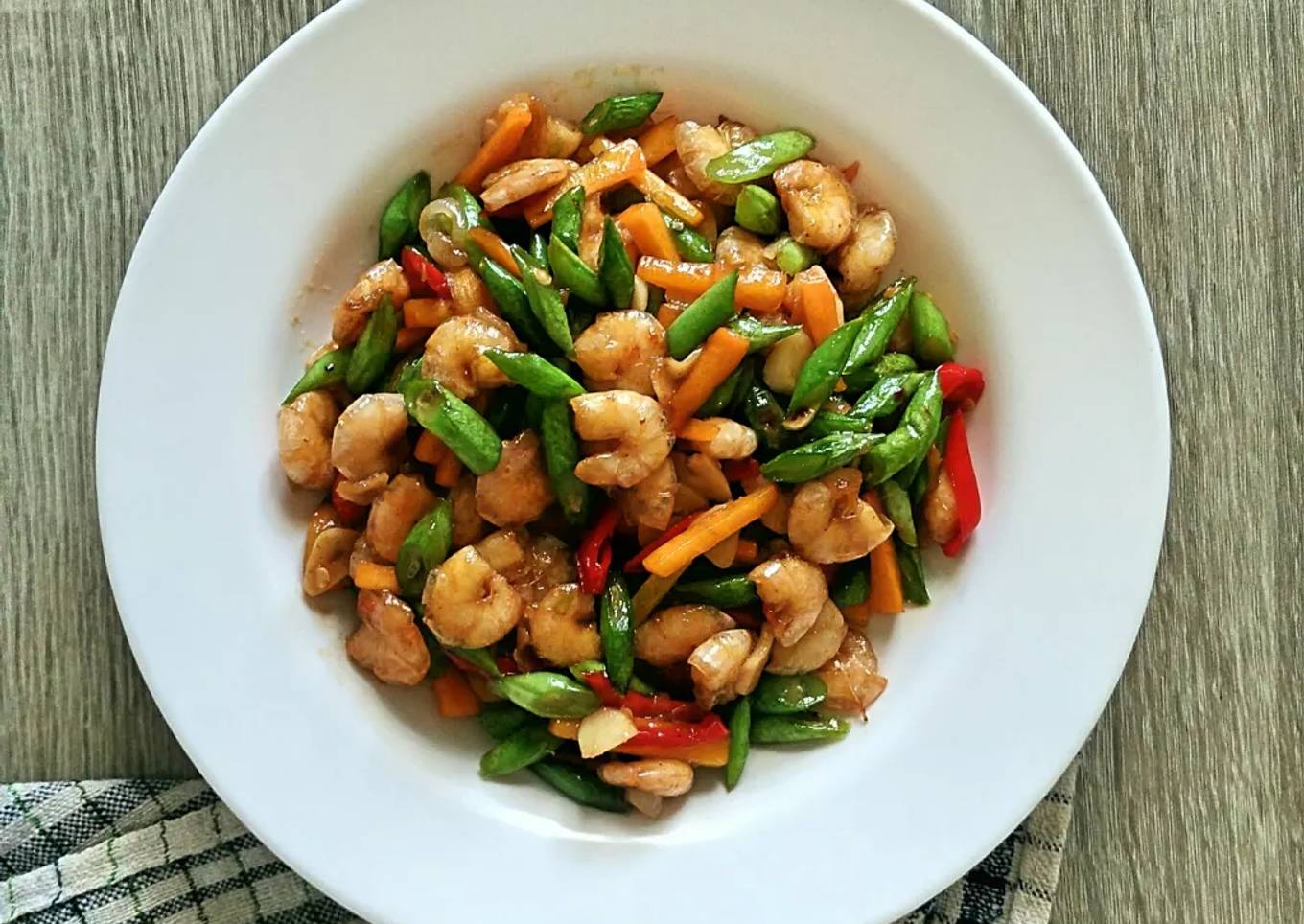 Tumis Buncis Wortel Udang