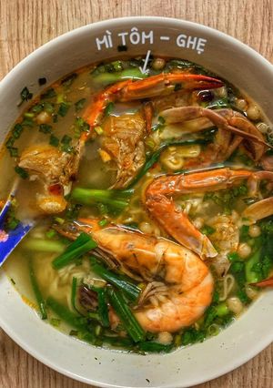 Hình của món Mì Tôm-Ghẹ.