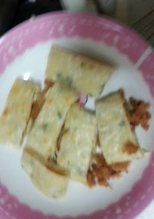 肉鬆蛋餅 的食譜成品照片
