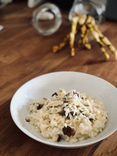 Una foto de Risotto de setas shiitake con parmesano muy fácil