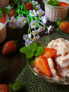 Foto resep Strawberry Frozen Yogurt