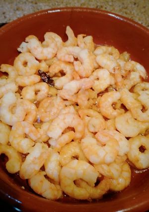Una foto de Gambas al ajillo