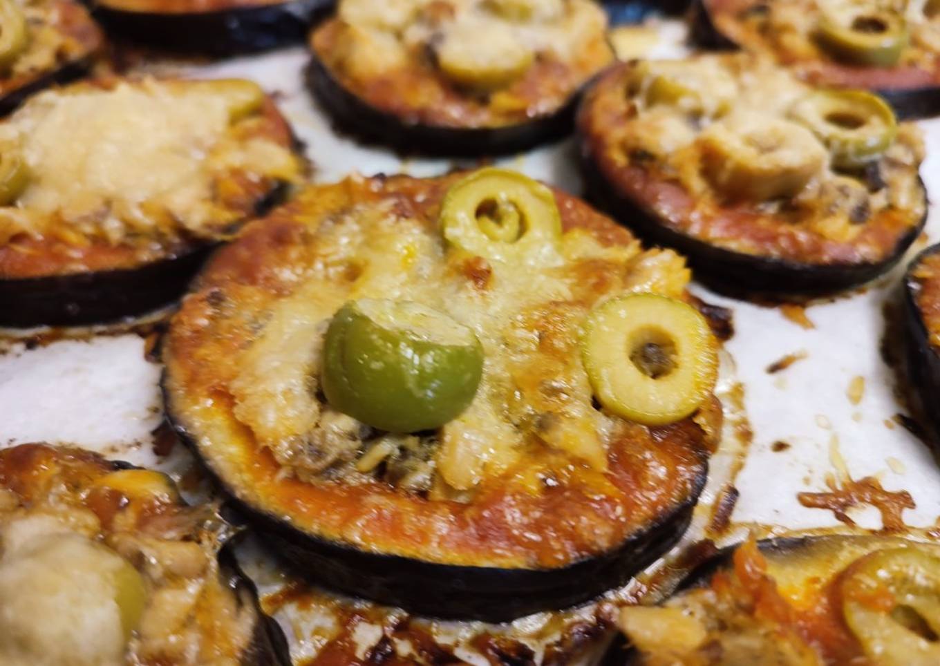 Mini pizzas de berenjena