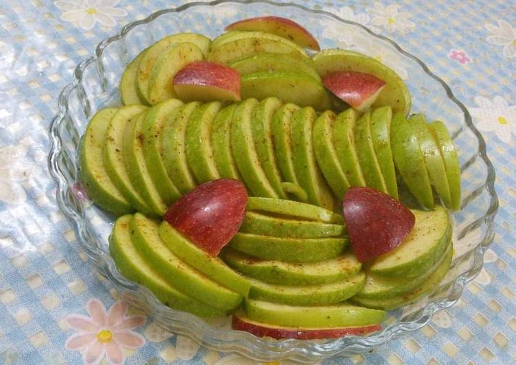 Recipe of Perfect Green Apple chat with honey and mustard dressing