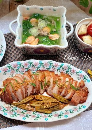 Hình của món Cơm nhà 4 món với #giodo.