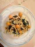 Pasta con chaya y espinacas