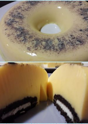 Una foto de Flan express con Oreos 💕