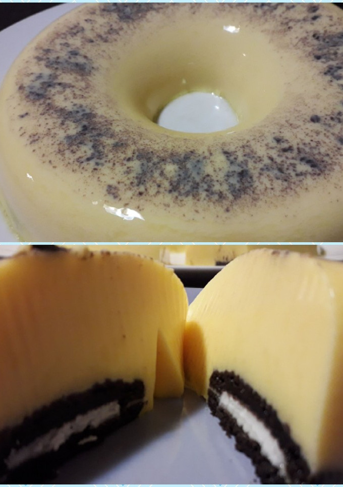 Una foto de Flan express con Oreos 💕