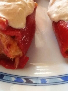 Una foto de Pimientos del piquillo rellenos de bonito