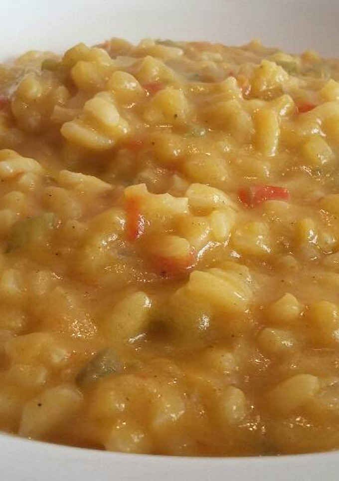Una foto de Arroz meloso con calabaza al curry