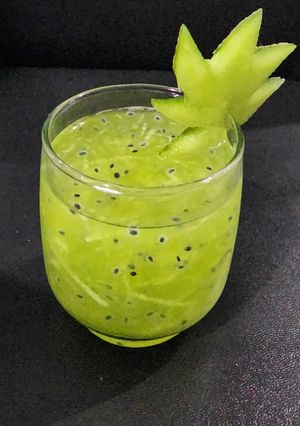 Foto resep Es melon serut selasih