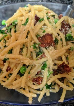 A picture of One Pan Spaghetti Carbonara.