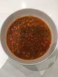 Sopa de pimentón y berenjena