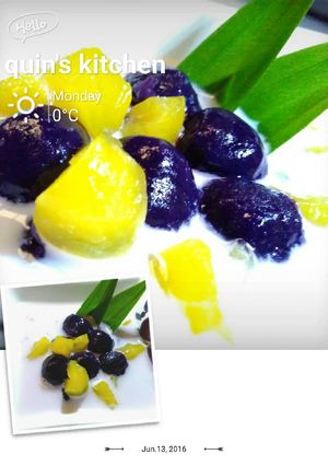 Foto resep Bubur Candil ubi ungu kuah nangka