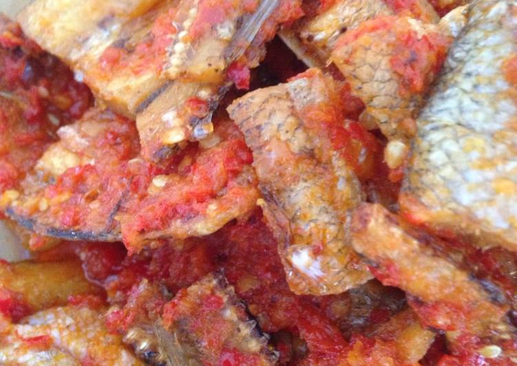 Balado ikan gabus enak