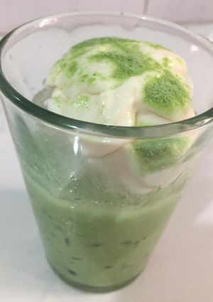 Hình của món Matcha kem sữa đá viên.