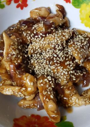 Foto principal de Pollo con teriyaky y ajonjolí