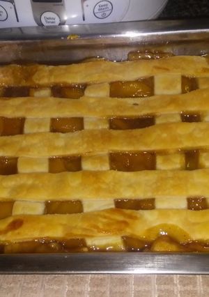 A picture of Peach Cobbler.