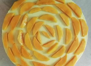Una foto de Cheesecake de mango