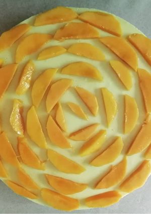 Una foto de Cheesecake de mango