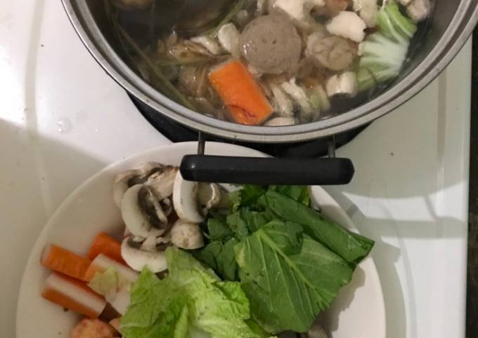 Kuah kaldu sukiyaki ala dabun