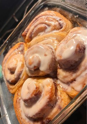 A picture of Cinnamon Rolls with a Twist.