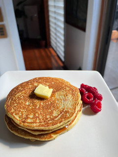 Una foto de Hotcakes de plátano y avena