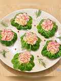 Toasts aux oeufs /radis