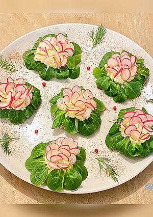 A picture of Egg and Radish Toasts.