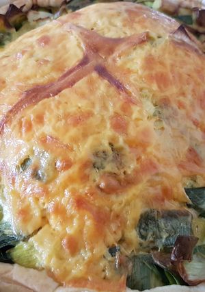 Une photo de Tarte poireaux cheddar