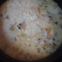 A picture of Creamy Turnip Leek Soup.