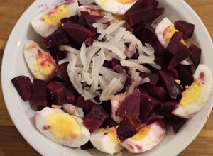 Una foto de Ensalada de betarraga